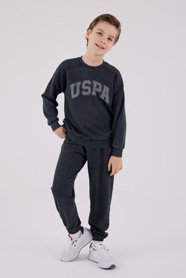 4-15 Yaş Lisanslı Us Polo Assn Erkek Çocuk Takım-Antrasit