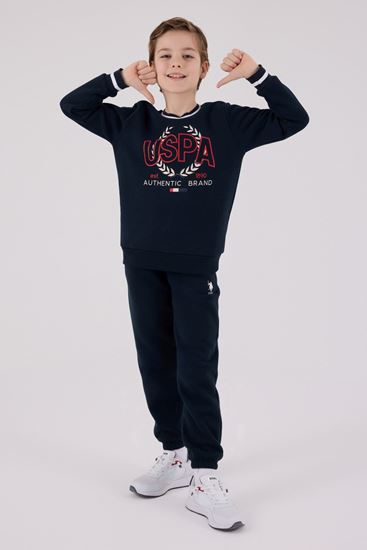 4-15 Yaş Lisanslı Us Polo Assn Erkek Çocuk Takım-Lacivert