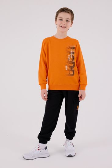 4-15 Yaş Lisanslı Us Polo Assn Erkek Çocuk Takım-Oranj