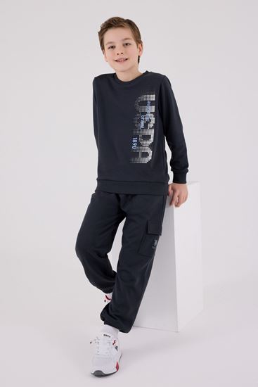 4-15 Yaş Lisanslı Us Polo Assn Erkek Çocuk Takım-Antrasit