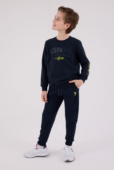 4-15 Yaş Lisanslı Us Polo Assn Erkek Çocuk Takım-Lacivert