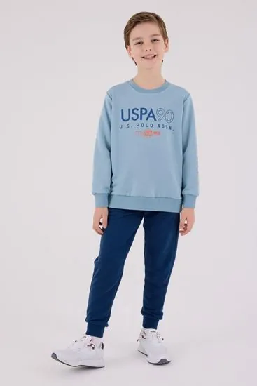 4-15 Yaş Lisanslı Us Polo Assn Erkek Çocuk Takım-Mavi