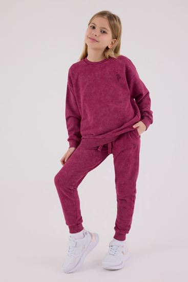 4-15 Yaş Lisanslı Us Polo Assn Kız Çocuk Takım-Fuşya
