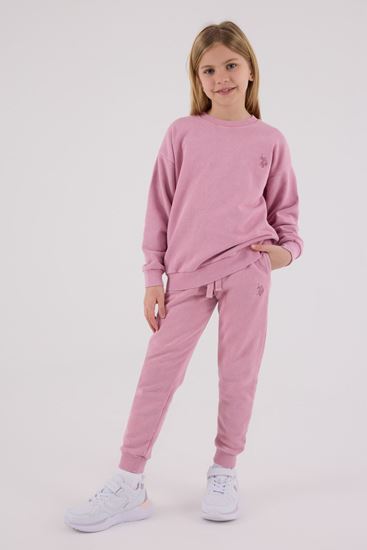 4-15 Yaş Lisanslı Us Polo Assn Kız Çocuk Takım-Gül Kurusu