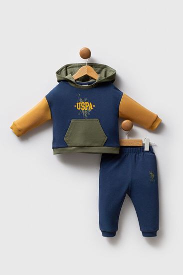 6-36 Ay Lisanslı Us Polo Assn Erkek Bebek Takım-Hardal