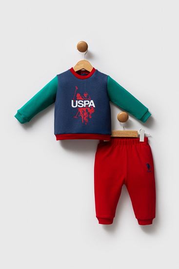 6-36 Ay Lisanslı Us Polo Assn Erkek Bebek Takım-Yeşil