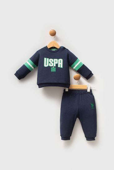 6-36 Ay Lisanslı Us Polo Assn Erkek Bebek Takım-Yeşil
