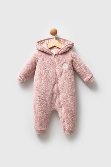 3-18 Ay Lisanslı Us Polo Assn Kız Bebek Tulum-Pudra