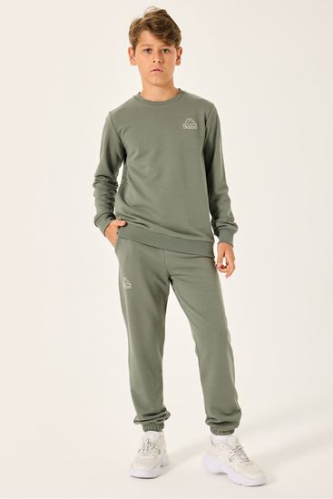 5-16 Yaş Lisanslı Kappa Erkek Çocuk Takım-Haki