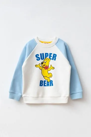 2-8 Yaş Lisanslı Haribo Erkek Çocuk Sweat-Bebe Mavisi