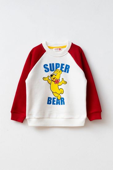 2-8 Yaş Lisanslı Haribo Erkek Çocuk Sweat-Kırmızı