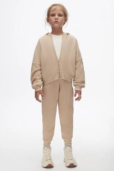 4-8 Yaş Best Tiger Premium Kız Çocuk Takım -Vizon-