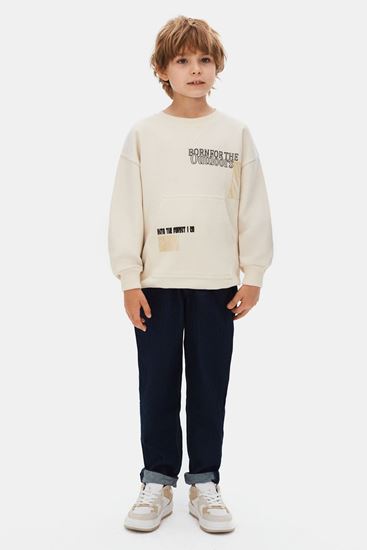 8-14 Yaş Borneo Forest Erkek Çocuk Takım-Ekru