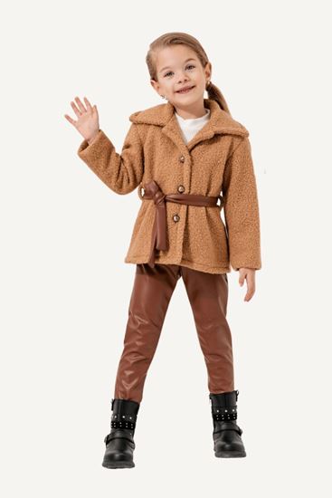 4-7 Yaş Nature Wınter Kız Çocuk 4'Lü Takım -Caramel-