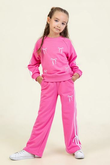 4-9 Yaş Ribbon Bliss Kız Çocuk Takım-Fuşya