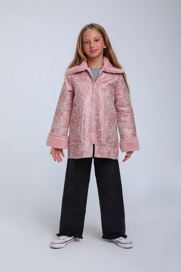 8-14 Yaş Luxe Aurora Kız Çocuk Mont-Pembe