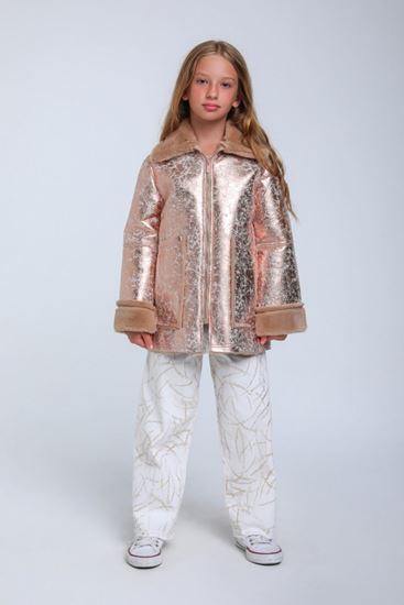 8-14 Yaş Luxe Aurora Kız Çocuk Mont-Bakır