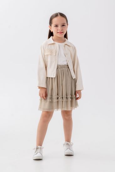 2-9 Yaş Fisto Cotto Kız Çocuk 3'Lü Takım -Haki-