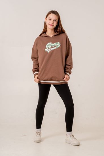 9-15 Yaş Unıque Strong Kız Çocuk Sweatshırt -Modern Latte