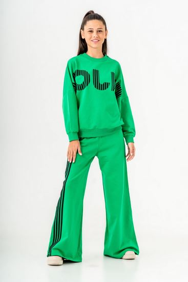 8-14 Yaş Enjoy Line Kız Çocuk Eşofman Takım -Yeşil-
