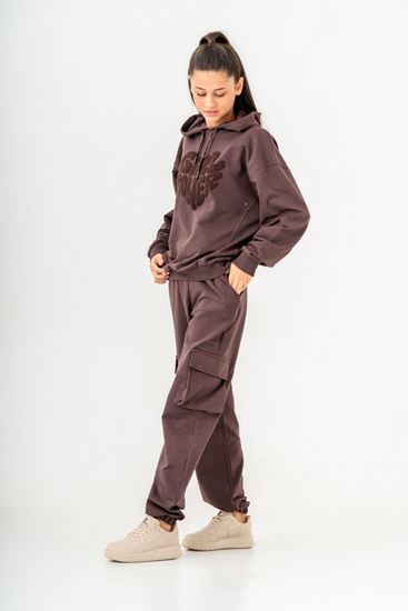 8-14 Yaş Mussness Carco Kız Çocuk Sweatshırt -Mocha