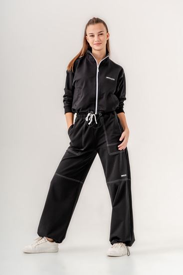 8-14 Yaş My Love Design Kız Çocuk Pantolon -Siyah