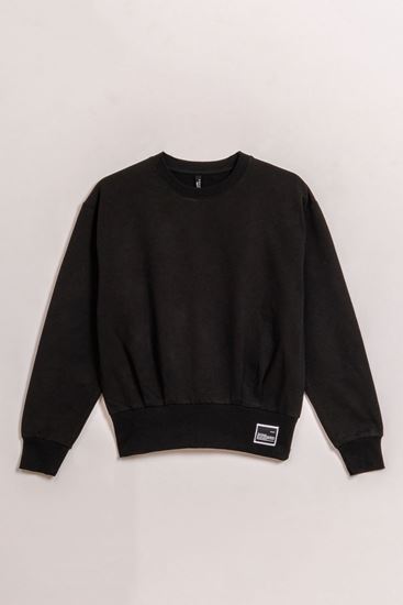 8-15 Yaş School Study Kız Çocuk Sweat-Siyah