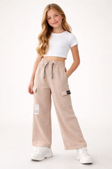 9-15 Yaş Star Magic Team Kız Çocuk Pantolon-Latte 