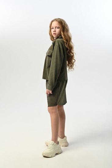 9-14 Yaş Premium Mussness Kız Çocuk Takım-Haki