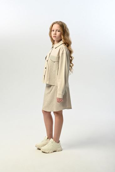 9-14 Yaş Premium Mussness Kız Çocuk Takım-Latte