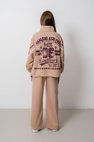 9-15 Yaş Design Limitless Line Kız Çocuk Takım-Latte