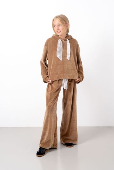 9-15 Yaş Milano Mussness Velvet Kız Çocuk Takım-Latte