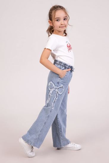 4-9 Yaş Glow Magic Kız Çocuk Pantolon-Mavi