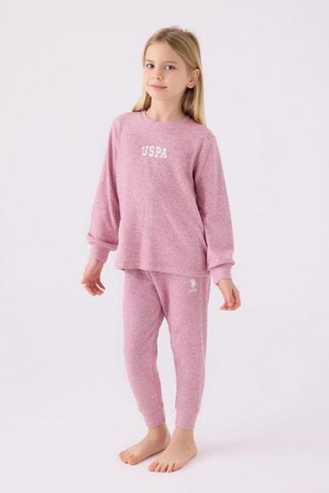 4-15 Yaş Lisanslı Us Polo Assn Kız Çocuk Takım-Leylak