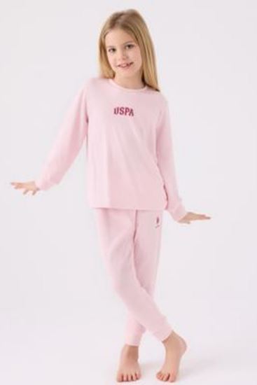 4-15 Yaş Lisanslı Us Polo Assn Kız Çocuk Takım-Pembe