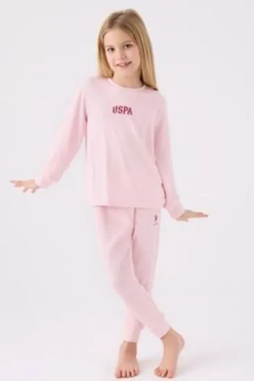 4-15 Yaş Lisanslı Us Polo Assn Kız Çocuk Takım-Pembe