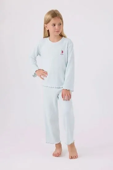 4-15 Yaş Lisanslı Us Polo Assn Kız Çocuk Takım-Su Yeşili