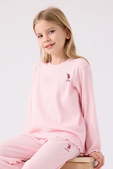 4-15 Yaş Lisanslı Us Polo Assn Kız Çocuk Takım-Pembe