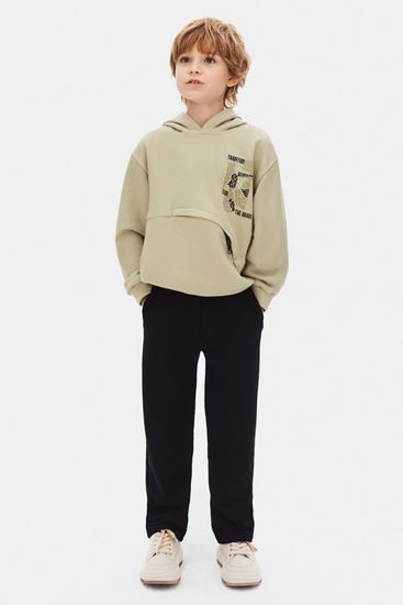 8-14 Yaş Cool Brave New Erkek Çocuk Sweatshırt-Haki