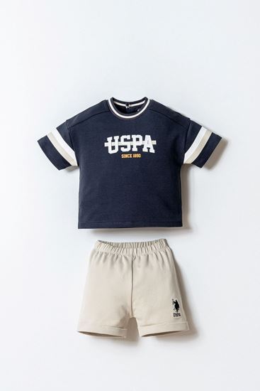 6-36 Ay Lisanslı Us Polo Assn Erkek Bebek Takım-Füme