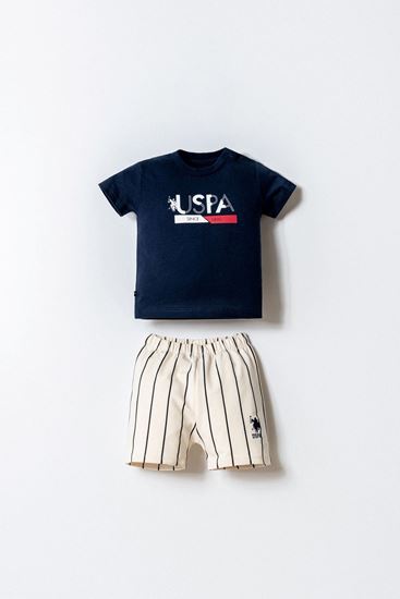 6-36 Ay Lisanslı Us Polo Assn Erkek Bebek Takım-Lacivert