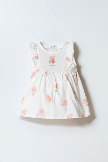 6-36 Ay Lisanslı Us Polo Assn Kız Bebek Elbise-Ekru