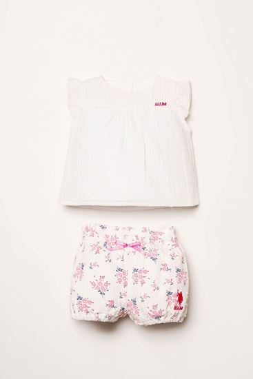 6-36 Ay Lisanslı Us Polo Assn Kız Bebek Takım-Pembe