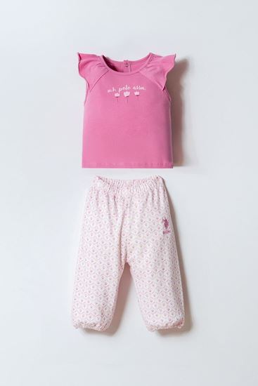 6-36 Ay Lisanslı Us Polo Assn Kız Bebek Takım-Pembe
