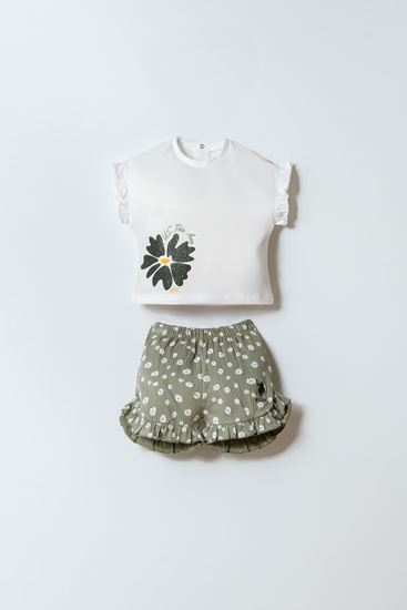 6-36 Ay Lisanslı Us Polo Assn Kız Bebek Takım-Ekru