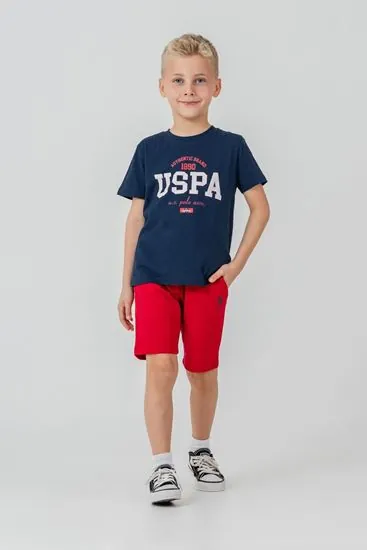 4-15 Yaş Lisanslı Us Polo Assn Erkek Çocuk Takım-İndigo