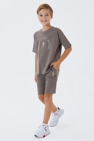 4-15 Yaş Lisanslı Us Polo Assn Erkek Çocuk Takım-Vizon