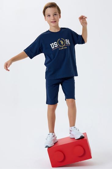 4-15 Yaş Lisanslı Us Polo Assn Erkek Çocuk Takım-Lacivert