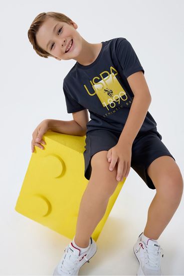 4-15 Yaş Lisanslı Us Polo Assn Erkek Çocuk Takım-Antrasit