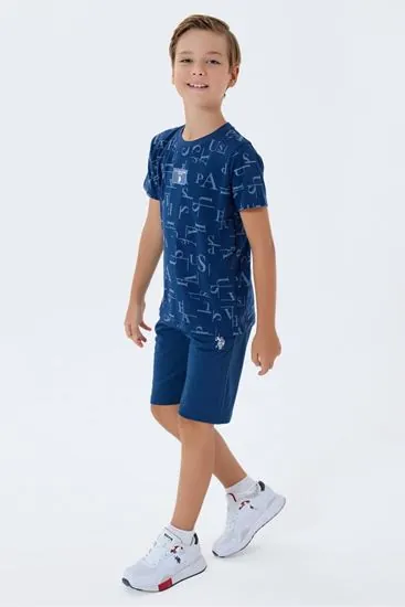 4-15 Yaş Lisanslı Us Polo Assn Erkek Çocuk Takım-Lacivert